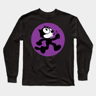 Felix The Cat Walking Whistling Long Sleeve T-Shirt